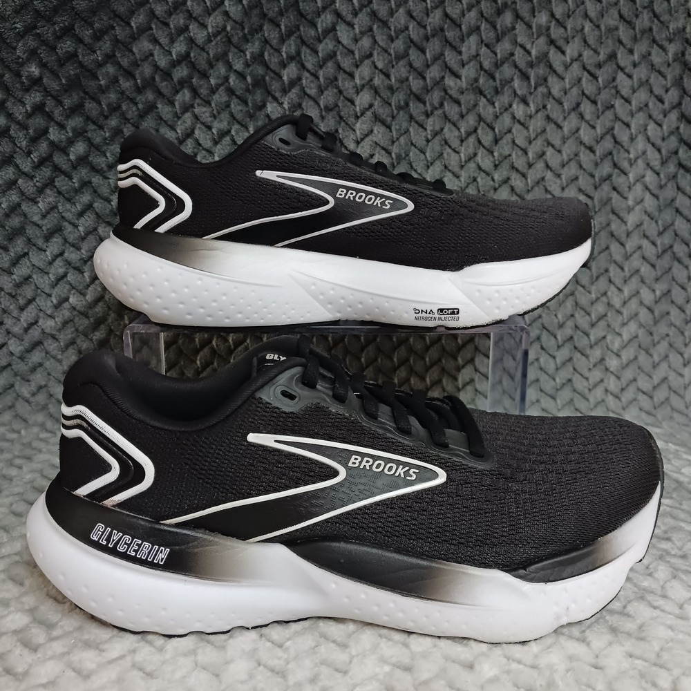 Brooks Glycerin 21 Black White Women's Walking Running Sneakers Shoes Size 8